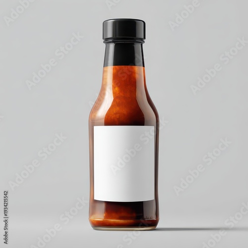 Glass Sauce Bottle With Blank Label
