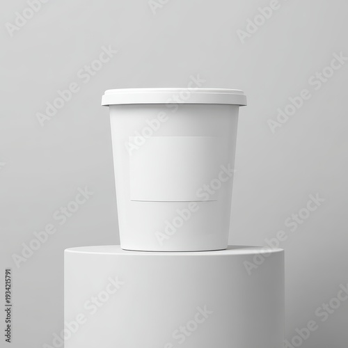 Wallpaper Mural Tall Yogurt Cup On Plinth Minimal Stage Torontodigital.ca