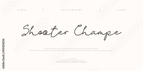 Shooter Champe, signature Font Calligraphy Logotype Script Brush Font Type Font lettering handwritten
