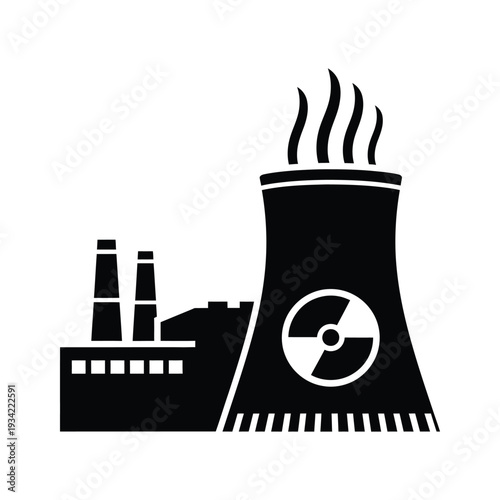 Nuclear Power Plant Industry Icon Commercial