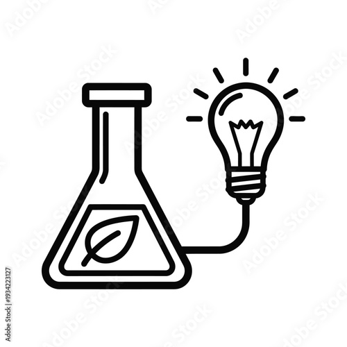 Science Leaf Lightbulb Innovation Concept