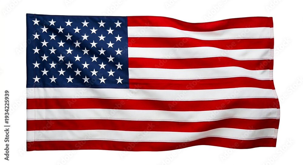 Obraz premium Waving American flag with stars and stripes in vibrant colors