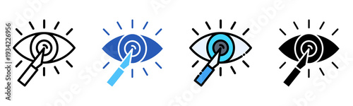 Eye Surgery Icon Multiple Style Collection Set 