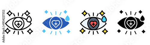 Eye Hygiene Icon Multiple Style Collection Set 
