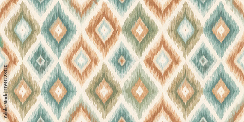 A seamless geometric pattern featuring a vintage brown metal texture and antique mosaic style creates an abstract backdrop for architectural decoration and wall design