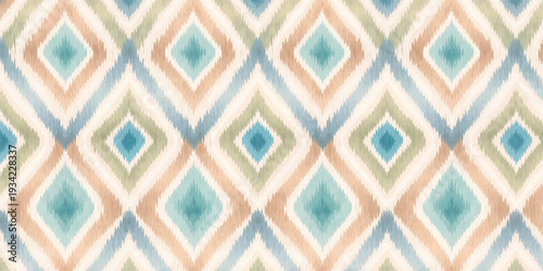 Set of seamless geometric patterns featuring vintage blue diamond shapes and vector tile textures for elegant fabric wallpaper and textile decor art