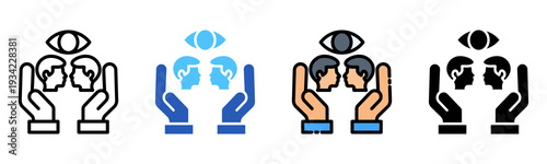 Vision Support Icon Multiple Style Collection Set 