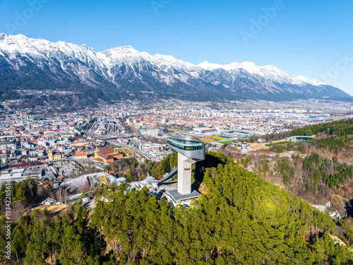 Bild auf Leinwand Innsbruck Bergisel Olympia Ski Jump Arena