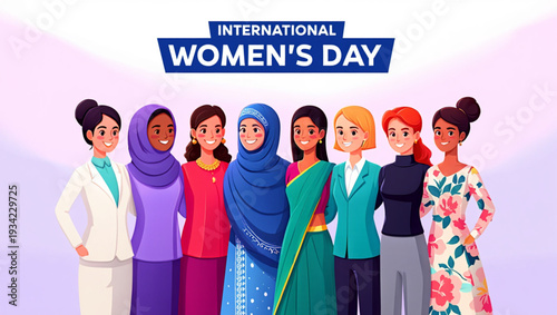 Diverse group of women celebrating women empowerment and solidarity