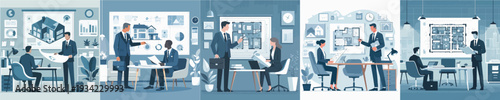 Vector of Real Estate Agent Consultation