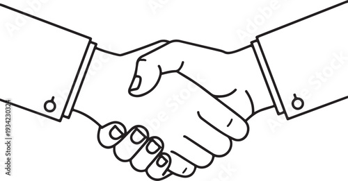 Business Handshake Icon Outline agreement deal