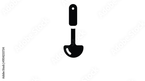 Ladle Holder Stand kitchen utensil rest spoon organizer cooking accessory countertop tool holder icon black silhouette design