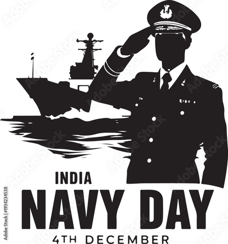 Navy Day India vector illustration