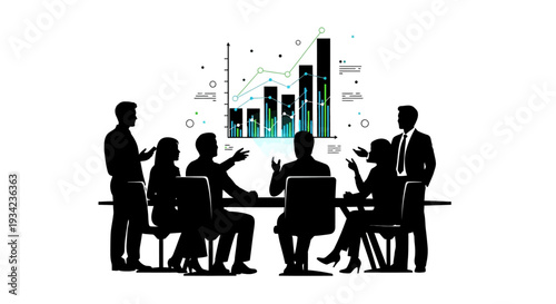 Business Professionals Discussing Data Analysis Results.
