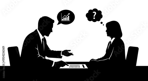 Business Professionals Discussing Data and Statistics.