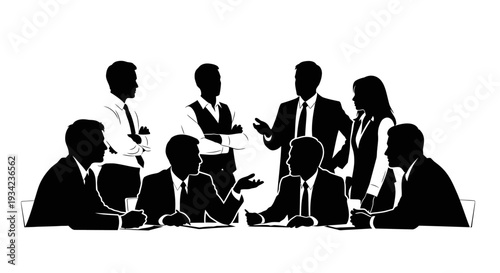 Business Professionals in Formal Meeting Setting.