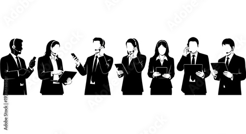 Business Professionals in Formal Attire Talking.