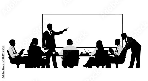 Business Team Meeting Presentation Discussion.