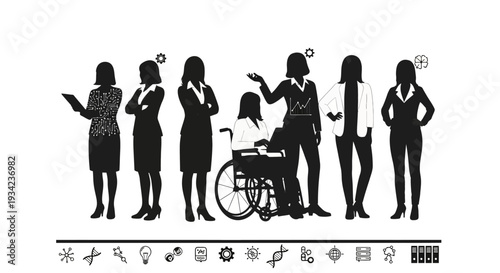 Business Women in Various Roles and Abilities.