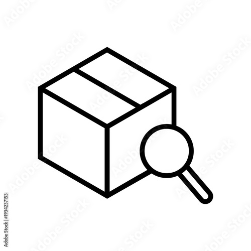 Package tracking icon vector. Parcel search Illustration sign. delivery lookup symbol or logo.
