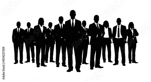 Group of Business Professionals Standing Together.