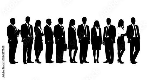 Group of Business Professionals Standing Together.