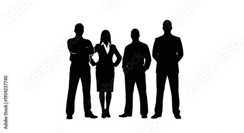 Group of Business Professionals Standing Together.