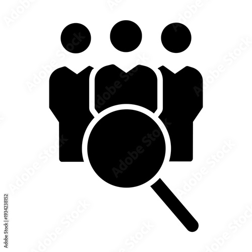 User search icon vector. Profile lookup Illustration sign. Person finder symbol or logo. 