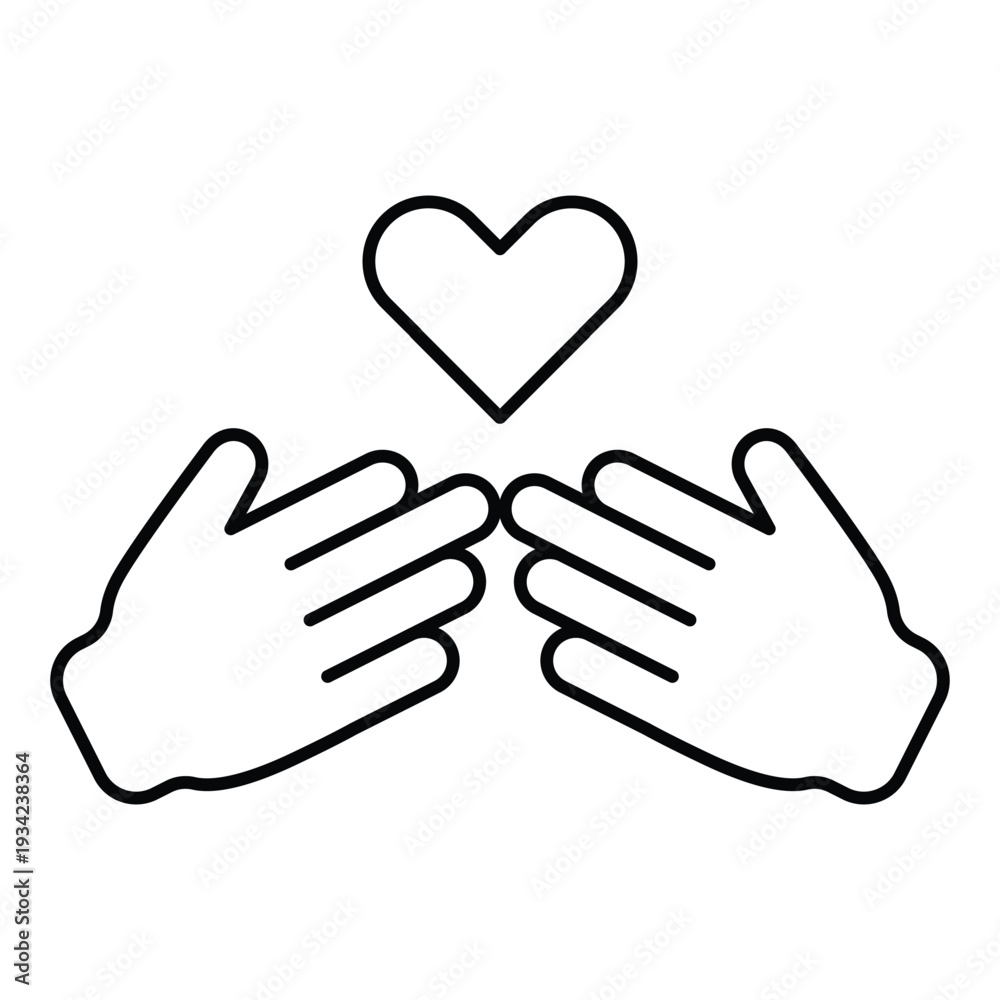 Obraz premium Caring Hands Icon
