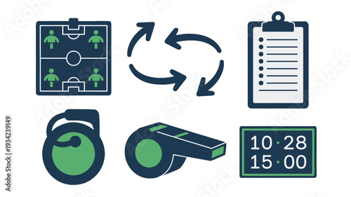Illustration of sports elements.