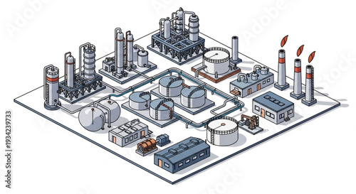 Industrial Plant Facility Infrastructure Diagram.