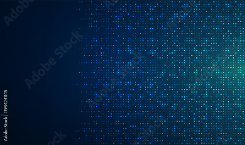 Digital technology background. Digital data square blue pattern pixel background
