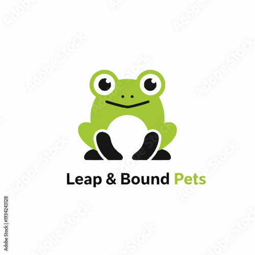Wallpaper Mural Leap  Bound Pets Logo featuring a stylized green frog. Torontodigital.ca