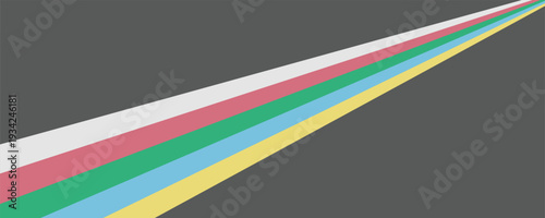 Disability pride flag. Color stripes representing a form of impairment,vector Eps10.