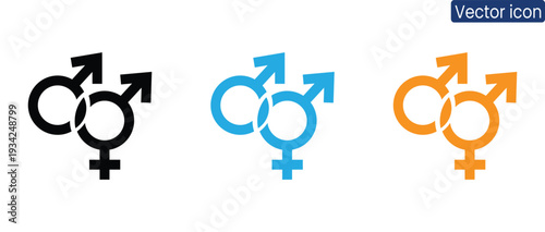 Vibrant gender symbols promoting diversity and inclusivity