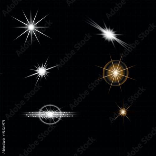 light set, rays, glare, lantern, flashlight light, multiple lights 31