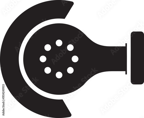 Angle grinder power tool icon isolated on white background for industrial, construction, and DIE projects.