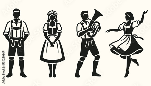 Oktoberfest Bavarian Festival Icons
