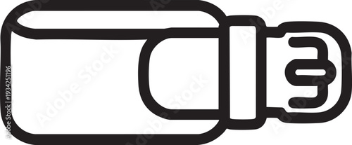 Simple black and white line drawing of a sliding switch control