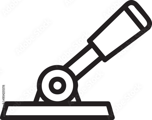 Simple black and white line drawing of a floor cleaning mop