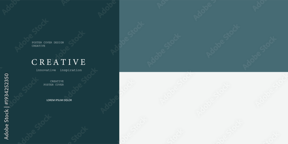 Fototapeta premium Abstract Minimal Geometric Background With Teal and Dark Teal Rectangles and Clean White Space,vector illustration eps10