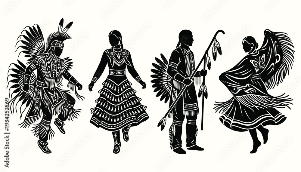 Εκτύπωση καμβά Traditional Indigenous Powwow Celebration