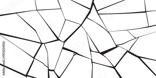 Black lines forming irregular geometric shapes on white background