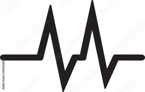 Graphic representation of a heartbeat using a line-based electrocardiogram symbol Vector