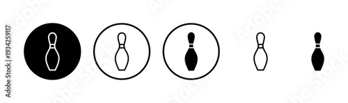Bowling icon logo design. bowling ball and pin sign and symbol.