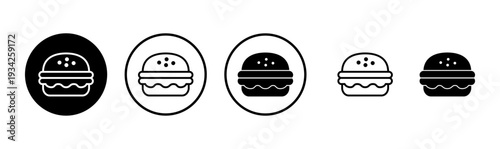 Burger icon logo design. burger sign and symbol. hamburger