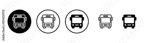 Bus icon logo design. bus sign and symbol