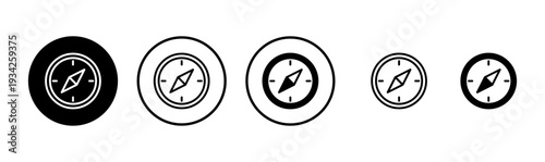 Compass icon logo design. arrow compass icon sign and symbol
