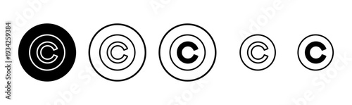 Copyright icon logo design. copyright sign and symbol