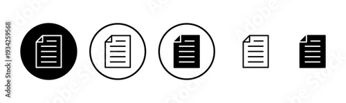 Document icon logo design. Paper sign and symbol. File Icon